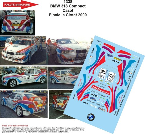 Decals ref 1338 bmw 318 - decals,