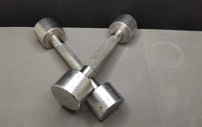 Paire d'haltères de 2,5Kg anciens - vintage - Idéal déco loft