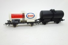 HO Jouef Lot de 2 Wagon Citerne à Essieux Esso + Entretien des Voies Train