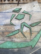 Sculpture Art Deco Art Moderne Bronze Ancien Plaque Ethnique