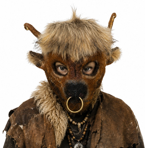 Masque taureau fait - masque, main