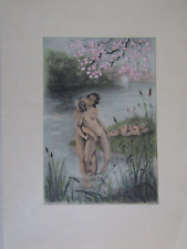 Curiosa / Gravure érotique de Paul-Emile Bécat / Couleurs