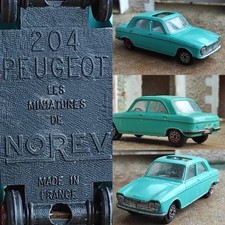 1/43 Norev n°5 Plastique PEUGEOT 204 voiture miniature collection jouet ancien 