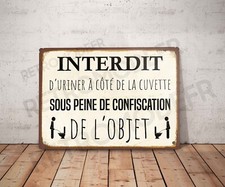 Plaque métal vintage citation