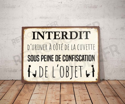 Plaque métal vintage citation