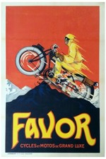 MOTO FAVOR Rf15 - POSTER HQ 40x60cm d'une AFFICHE VINTAGE
