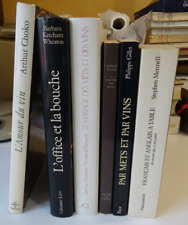 lot de six livres gastronomie vin cuisine  histoire recette art de vivre