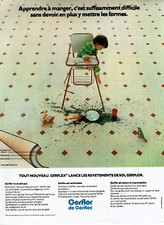 Publicité Advertising  0822  1974   Gerflor de Gerflex revetement sol  manger