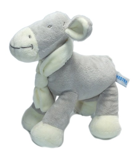 Doudou ane cheval gris - gris, echarpe