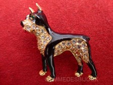 Broche "Boxer Chien" doré