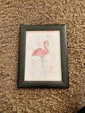 Tableau cadre flamant rose