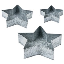 3x Vintage Plateau de Service de Bac Jardin En Dekotablett Jardin Table Déco