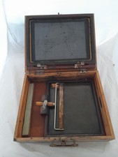 Imprimante d'écran duplicateur modèle Lion n°2 dans étui en bois vintage