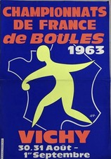 Poster Affiche Pétanque Vichy
