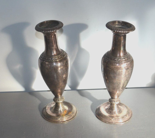 Vases métal argenté - 2,