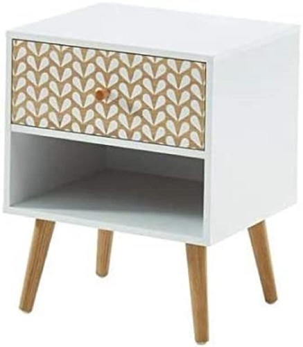 Table chevet capucine blanc - table,