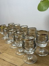 Lot 11 Verres Liqueur Doré