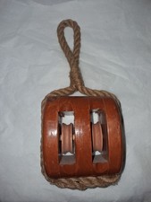 Poulie Marine Double en Bois