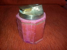 Accendino da tavolo vintage Ronson Arno pelle Ronson vintage gas table lighter