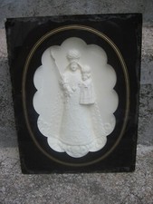 Ancien cadre Religieux Reliquaire  Vierge & L'Enfant  Santi Belli XIXe