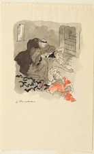 L'heptaméron de Marguerite d'Angoulême - Jacuqes Touchet - Dessin original - 3 v