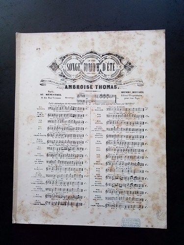 Partition ancienne piano - ancienne,