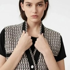 Maje Glitter Tweed Vest 36 New