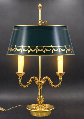 Lampe bouillotte bronze massif - lampe,