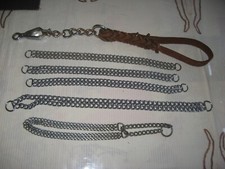 accessoires pour chien : laisse courte + colliers en métal