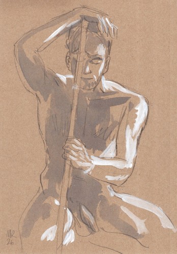 Nude dessin original homme - nude,