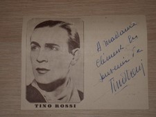 Dédicace manuscrite de Tino Rossi