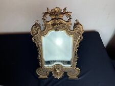 ANCIEN MIROIR DE TABLE PSYCHÉ BRONZE MIROIR BISEAUTÉ AU MERCURE XIXEME
