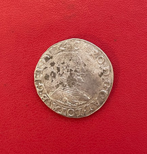 Belle monnaie Lorraine, CHARLES III, Teston au buste barbu et cuirassé. TB/TB+