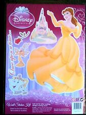 SET ADHÉSIFS 7 STICKERS DÉCORATION DISNEY PRINCESSE BELLE CHAMBRE ENFANT 