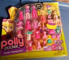POLLY POCKET ~ STYLIN' SLEEPOVER FASHION COLLECTION ~ VERY RARE & NEW !