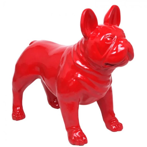 Statue chien bouledogue - chien,