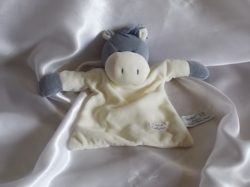 Doudou âne gris - /bleu, et