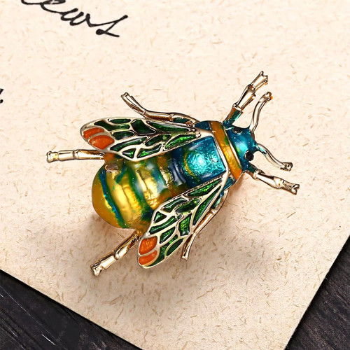 Broche abeille peinte la - abeille,