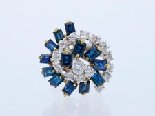 bague vintage saphirs