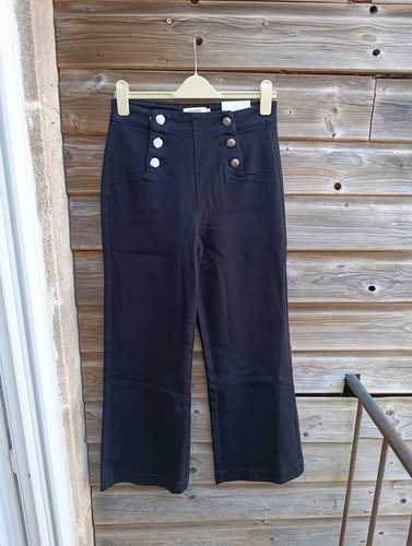 Pantalon large pont ankle - large, à