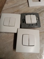 Lot De 3 Double Interrupteurs va vient et poussoir 80658  NEPTUNE LEGRAND 