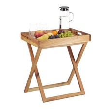 Table d’appoint avec plateau amovible en bois table pliante café pliable service