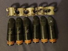 6 Clarinet Mouthpieces Vandoren (5RV, 2RV) Good State