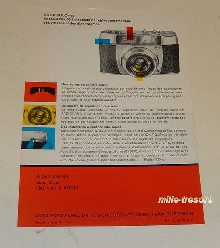 Feuillet publicitaire adox - feuillet,