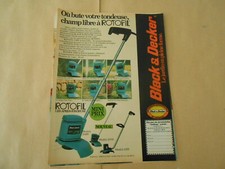 Publicité 1981  Advertising  Rotofil Black & Decker le jardin en pleine forme