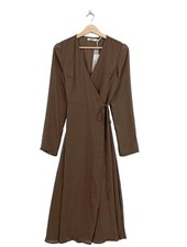 NA-KD Robe portefeuille Dames Robe T EU 36 brun style décontracté