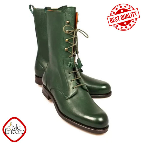 Tailored men green leather - men’s,