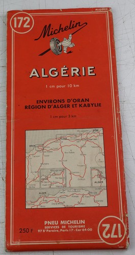 Carte michelin 172 - carte, algérie
