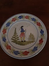 ASSIETTE QUIMPER HENRIOT  DECOR PERSONNAGE MASCULIN BRETON