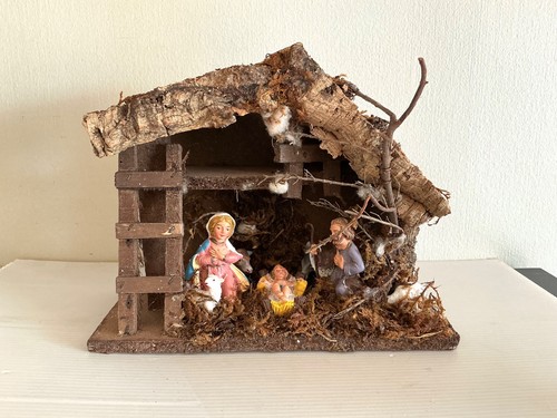 Crèche italienne bois - crèche, en